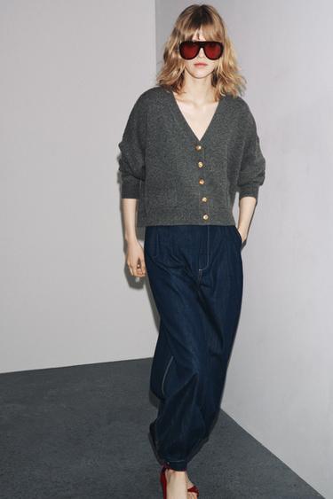 100% WOOL JACKET WITH GOLD BUTTONS - Dark grey by Zara - Image 0