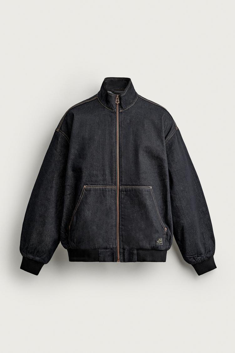 Cazadora denim acolchada relaxed fit