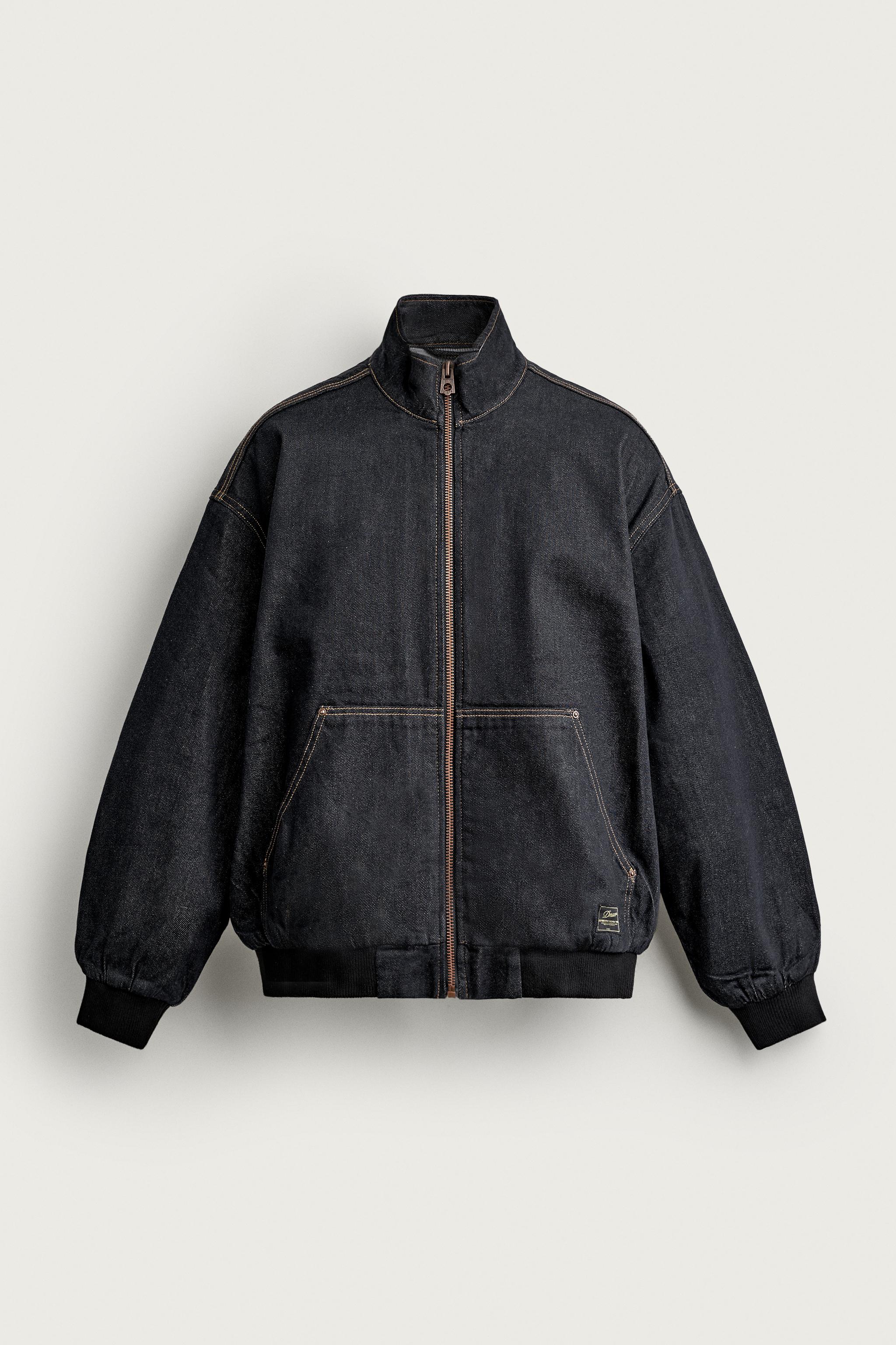 RELAXED FIT QUILTED DENIM JACKET