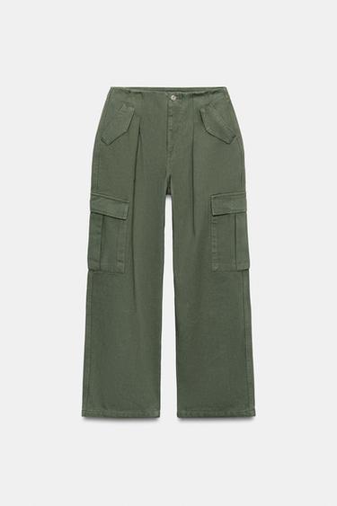 PANTALON CARGO TAILLE NORMALE - Kaki de Zara - Image 6