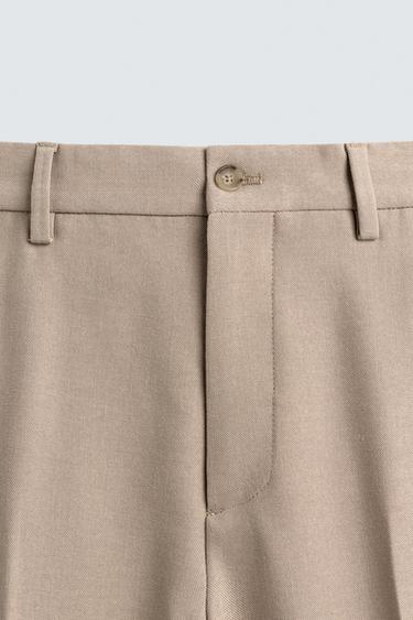 PANTALON DE COSTUME SLIM FIT - Sable / Chiné de Zara - Image 7