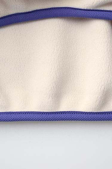 SWEAT POLAIRE COLOR BLOCK À ÉTIQUETTE - Vert de Zara - Image 5