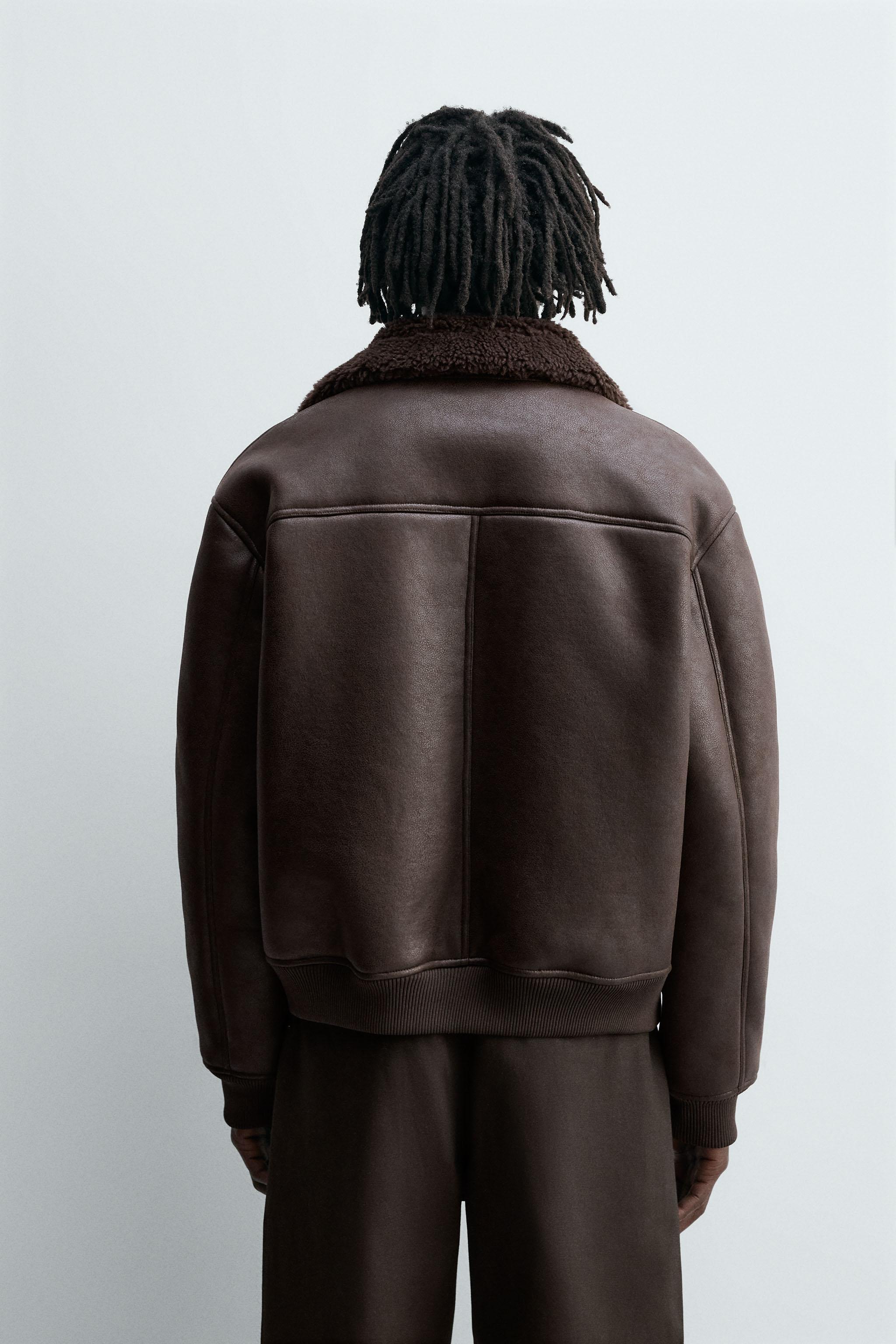 BLOUSON MATIÈRE SYNTHÉTIQUE DOUBLE FACE