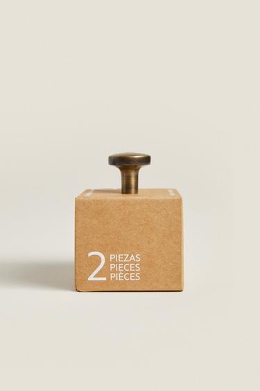 PACK OF ROUND BRASS DOOR KNOBS (PACK OF 2) - Golden by Zara - Image 4
