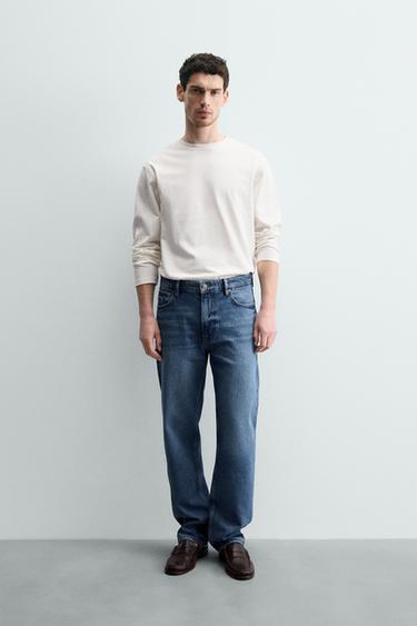 CAMISETA MEDIUM WEIGHT MANGA LARGA - Blanco de Zara - Imagen 0