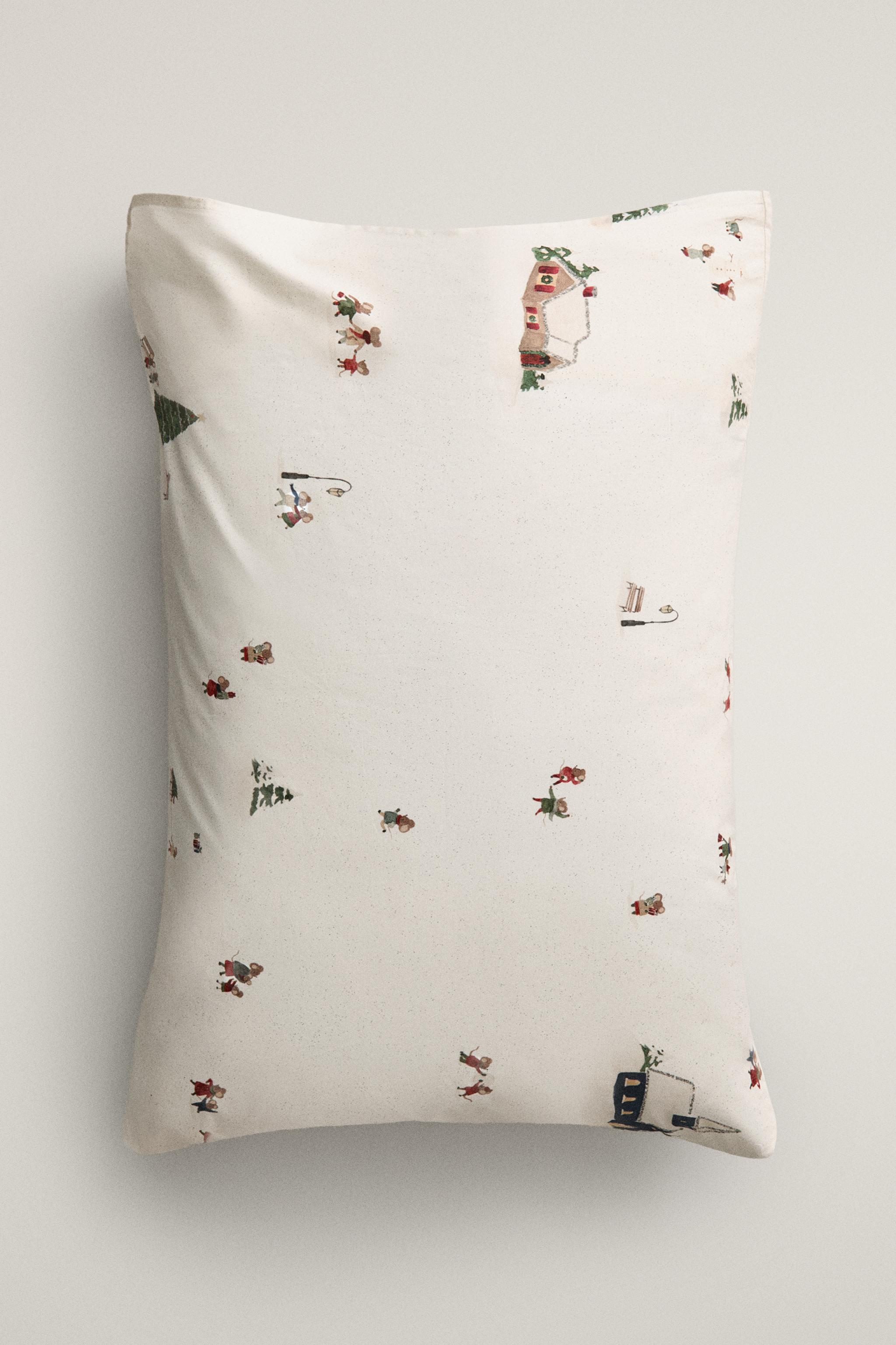 TAIE D’OREILLER ENFANT NOËL COTON (200 FILS)