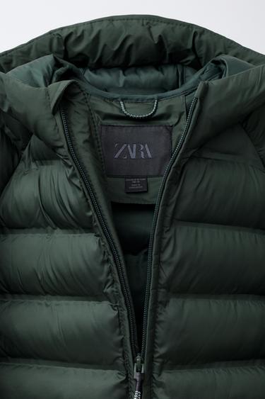 Zara ULTRALIGHT HOODED JACKET - Green
