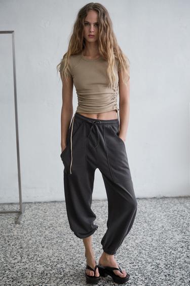 JOGGER TROUSERS WITH POCKETS - Charcoal grey by Zara