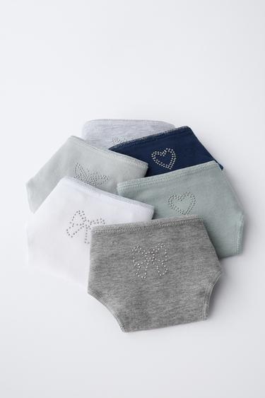 6-14 ANS/ LOT DE SIX CULOTTES À STRASS ET FORMES - Multicolore de Zara - Image 5
