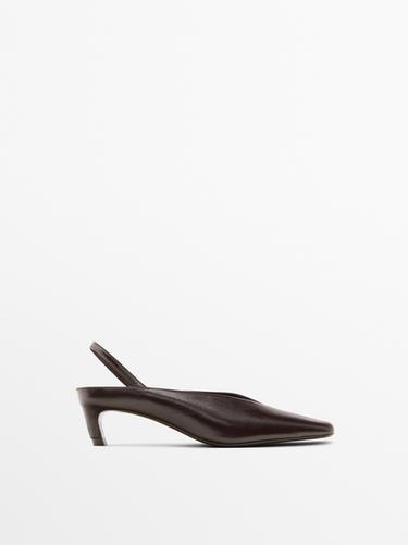 Zara Stretch heeled shoes - LIMITED - Brown