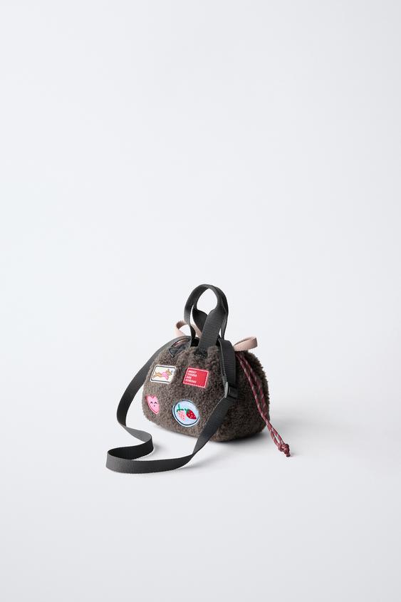 SAC EFFET FOURRURE PIÈCES - Gris de Zara - Image 1