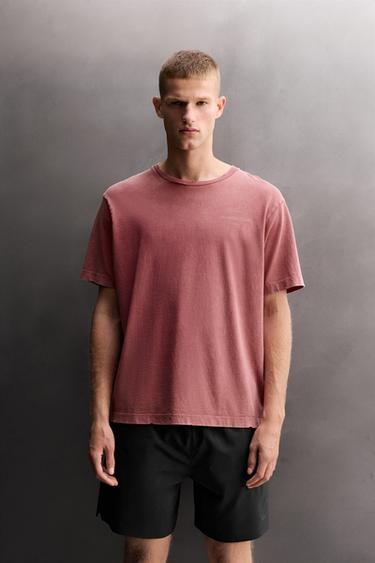 COTTON RUNNING T-SHIRT - Red by Zara