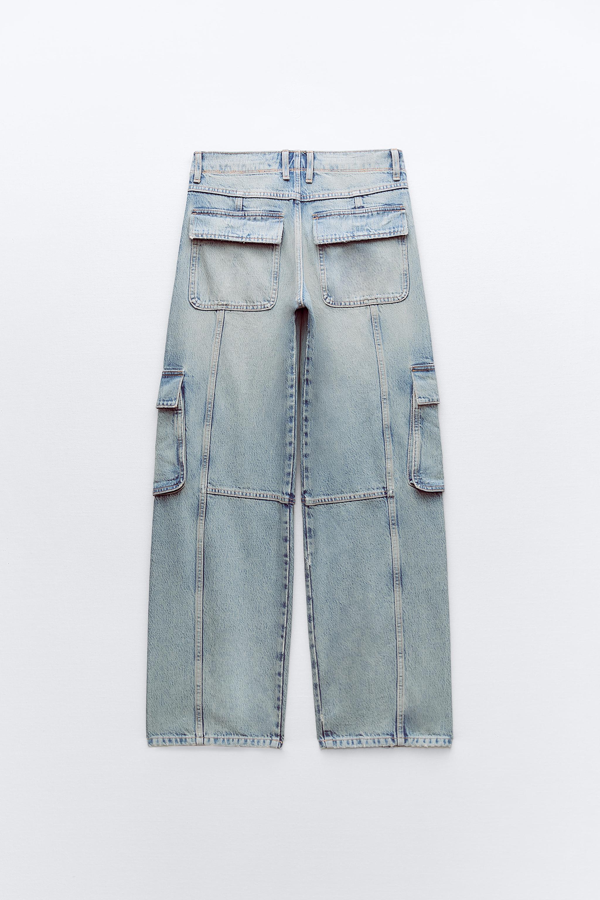 TRF CARGO MID-RISE JEANS - Light blue | ZARA United Kingdom