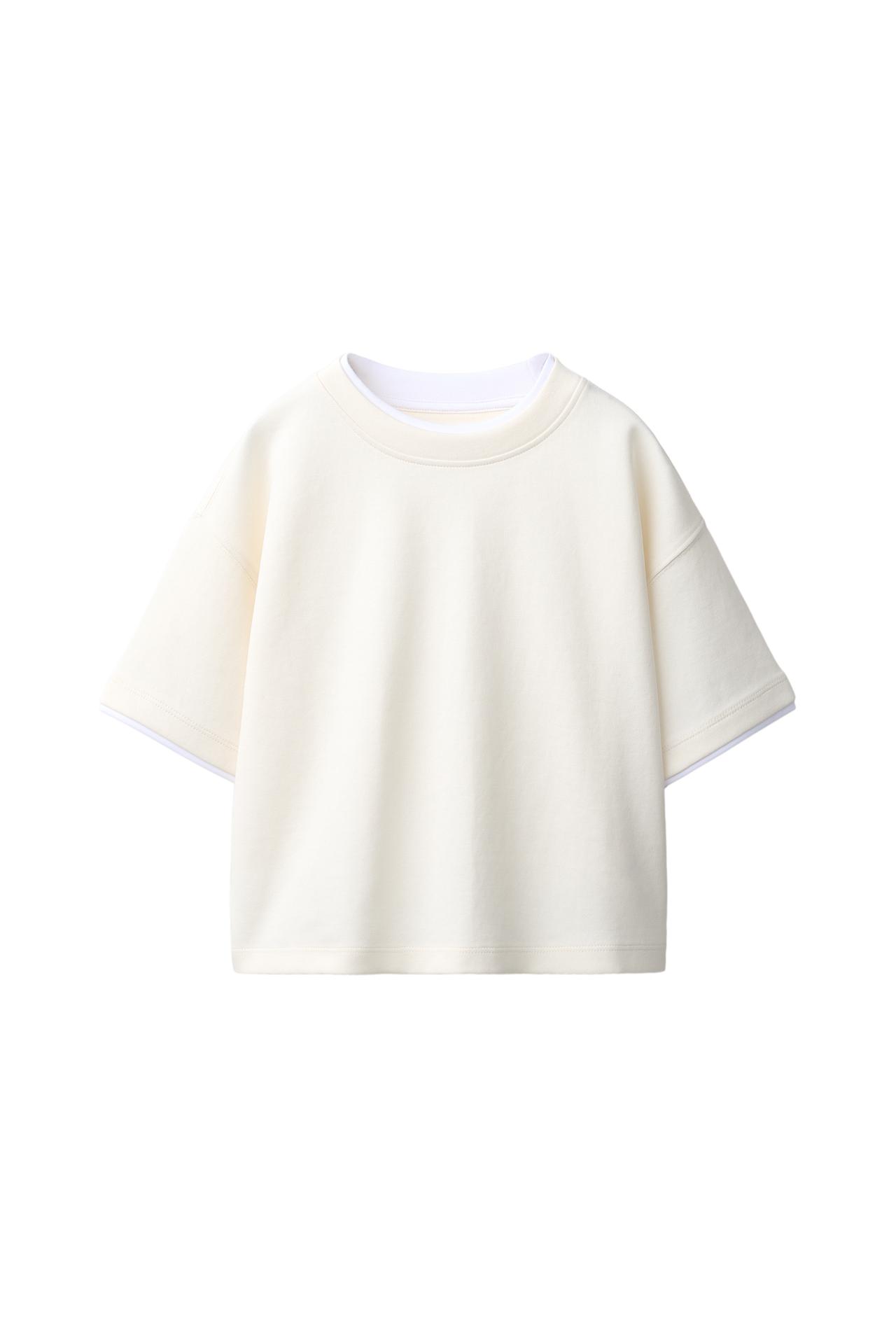 DOUBLE INTERLOCK T-SHIRT — Ecru