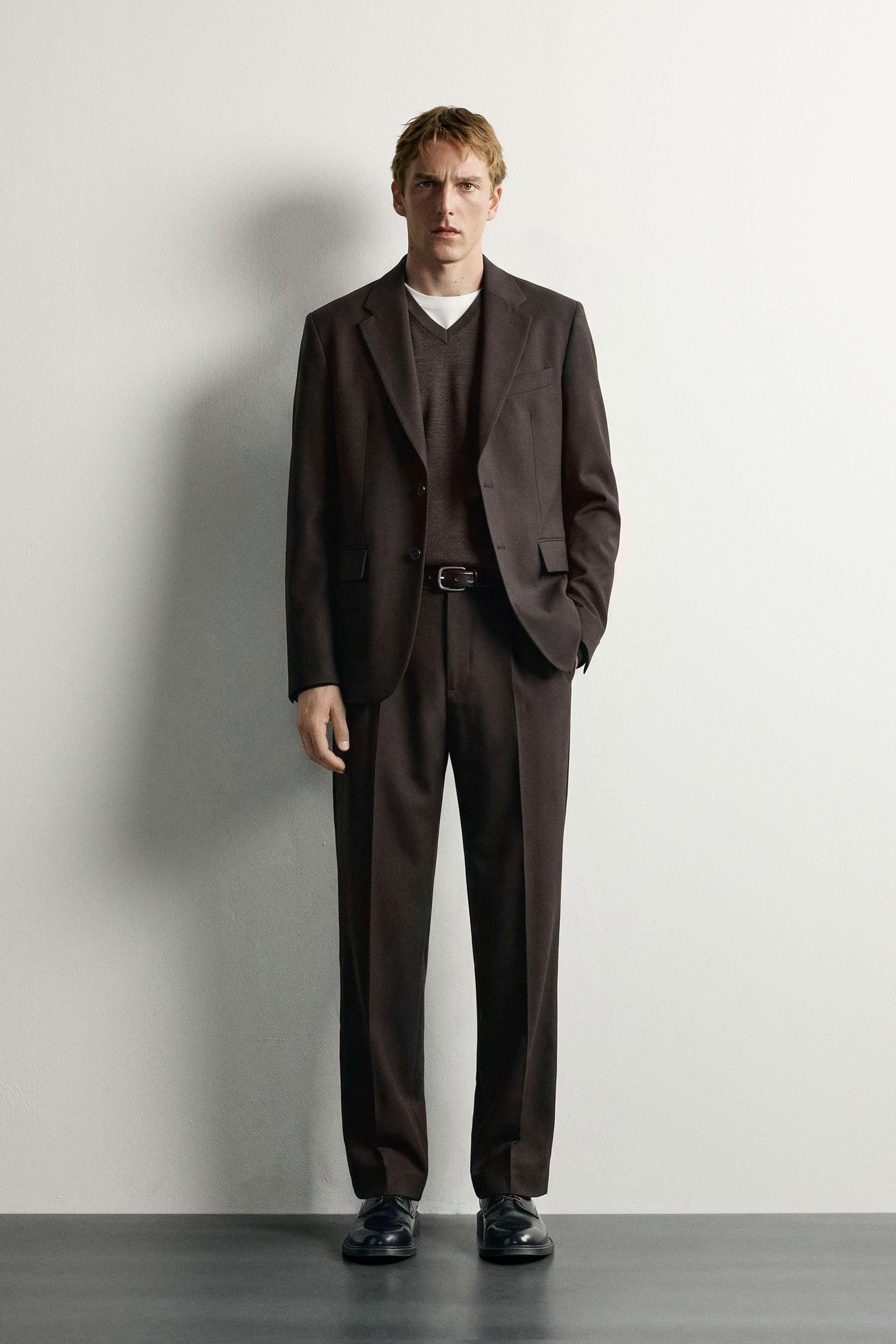 WOOL SUIT PANTS
