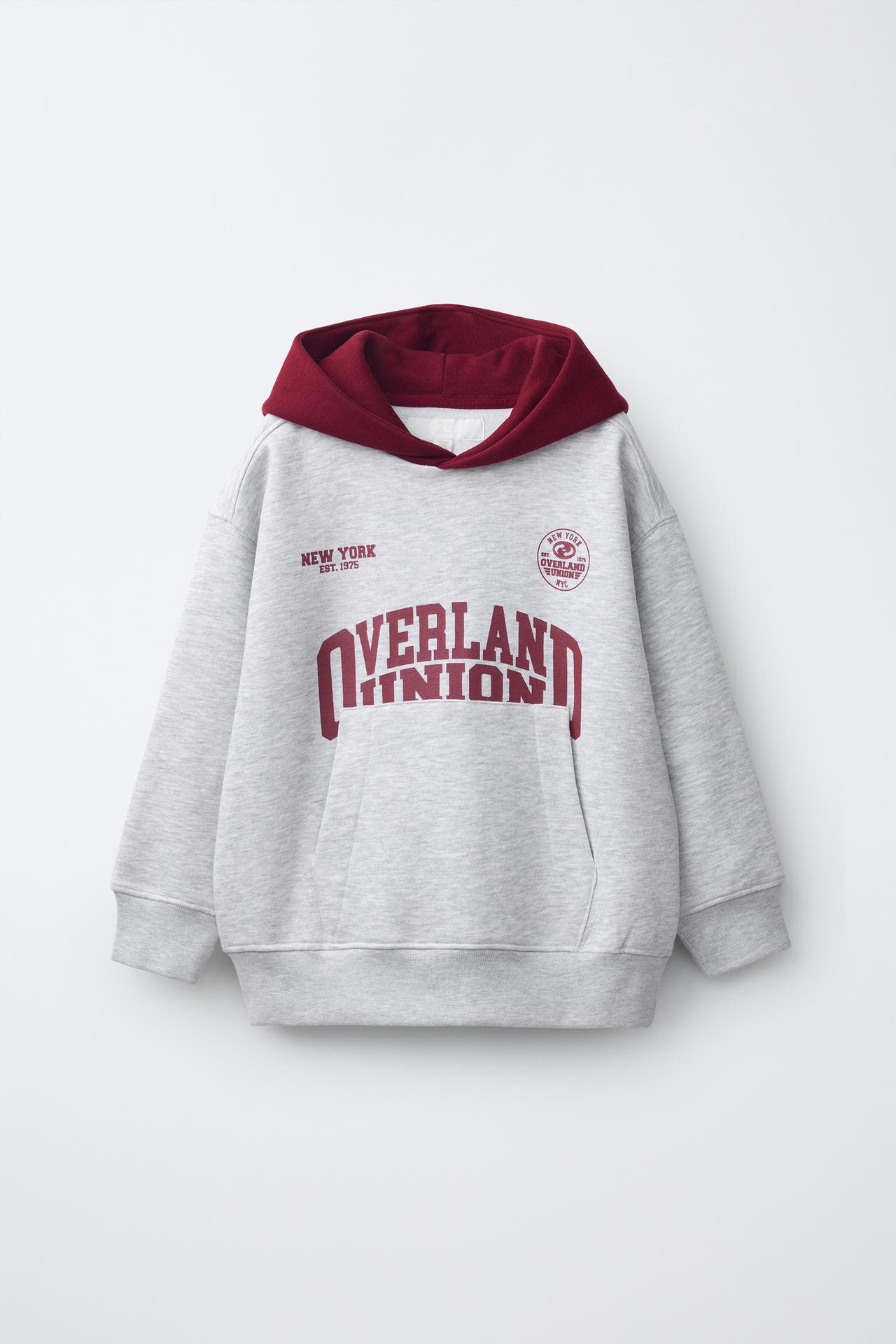 TEXT HOODIE — Gray marl
