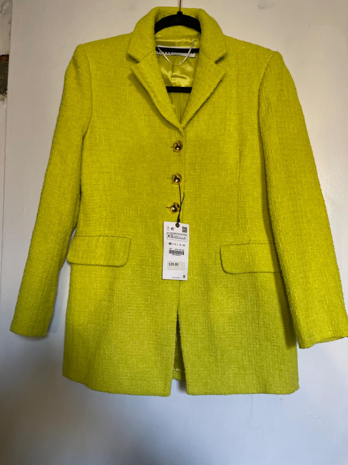 BUTTONED TEXTURED WEAVE BLAZER - Image 3
