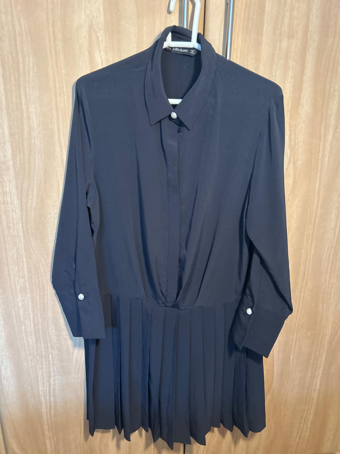 DRESS WITH PLEATED SKIRT