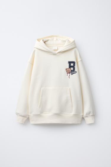 SWEAT À CAPUCHE OURS - Écru de Zara - Image 0