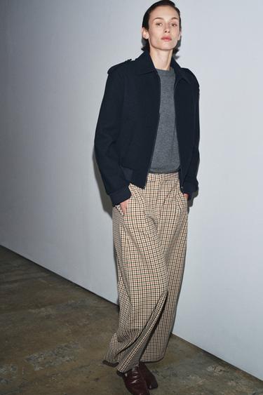 Zara ZW COLLECTION WOOL JACKET - Navy blue - Image 0