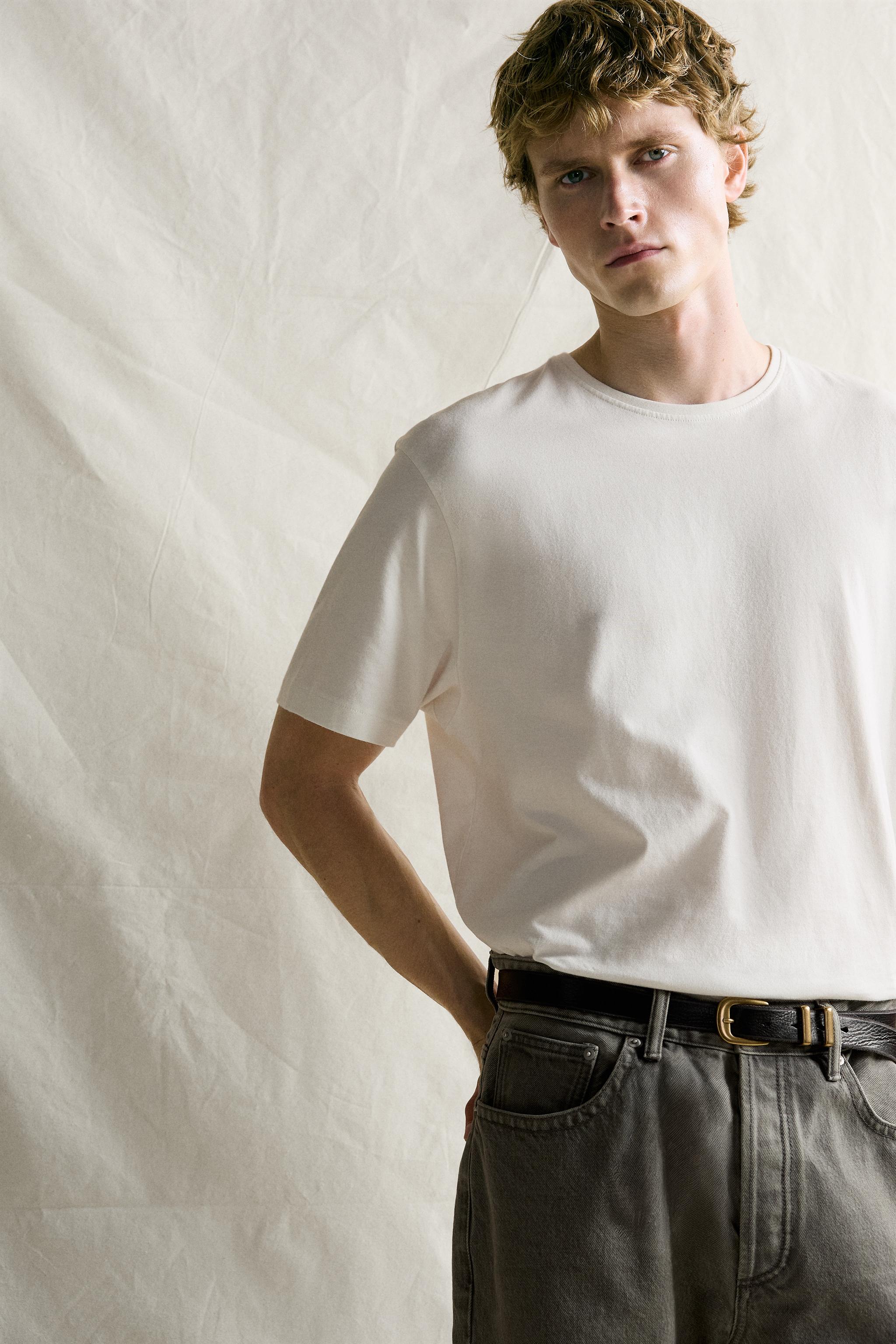 Zara MEDIUM WEIGHT SUPIMA® T-SHIRT görsel 6
