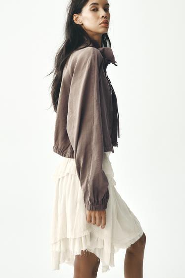 CASACO MOLETOM - Marrom-chocolate da Zara