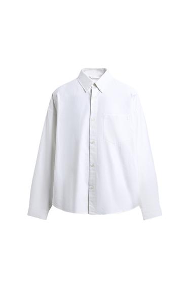 CAMISA OVERSIZED FIT OXFORD - Blanco de Zara