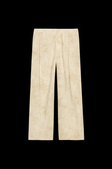 Zara ZW COLLECTION PLEATED PANTS - Ecru - Image 0