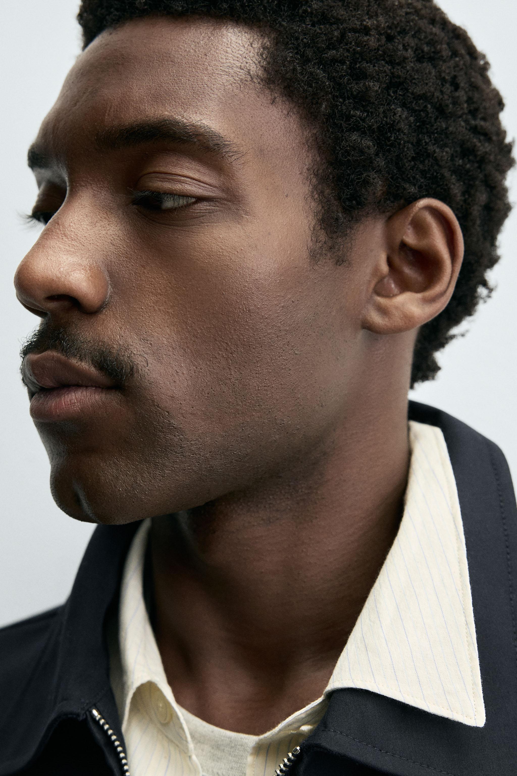 クロップド丈コットンジャケット - ネイビーブルー | ZARA Japan / 日本