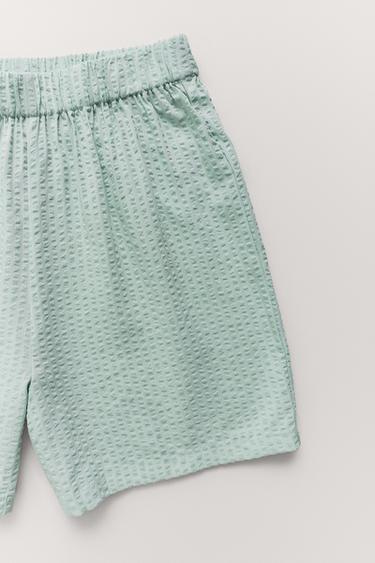 ПИЖАМА SEERSUCKER В ПОЛОСКУ ДЛЯ ДЕВОЧЕК 6-14 ЛЕТ — ЗЕЛЕНОВАТЫЙ от Zara