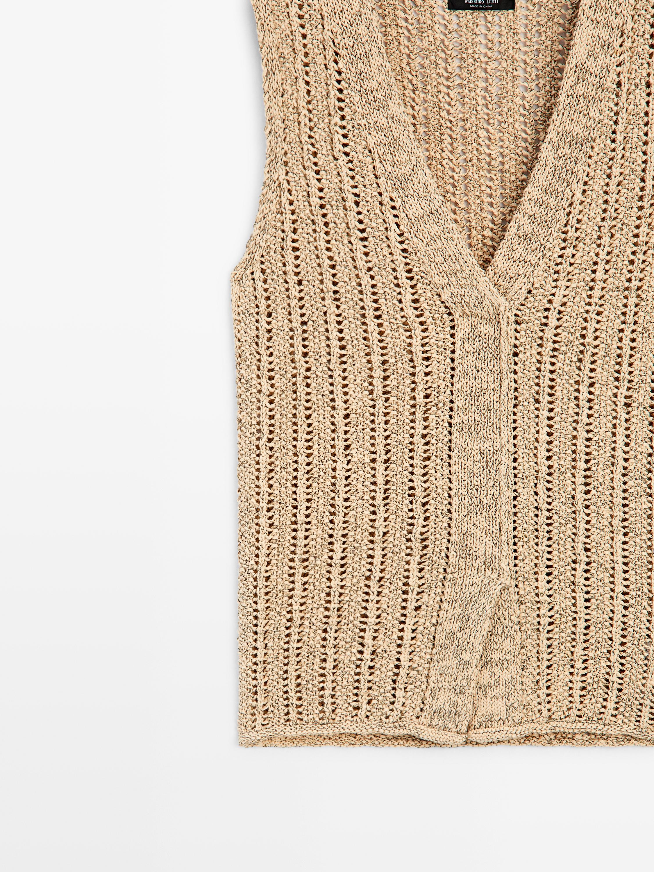 Gilet maille ajourée
