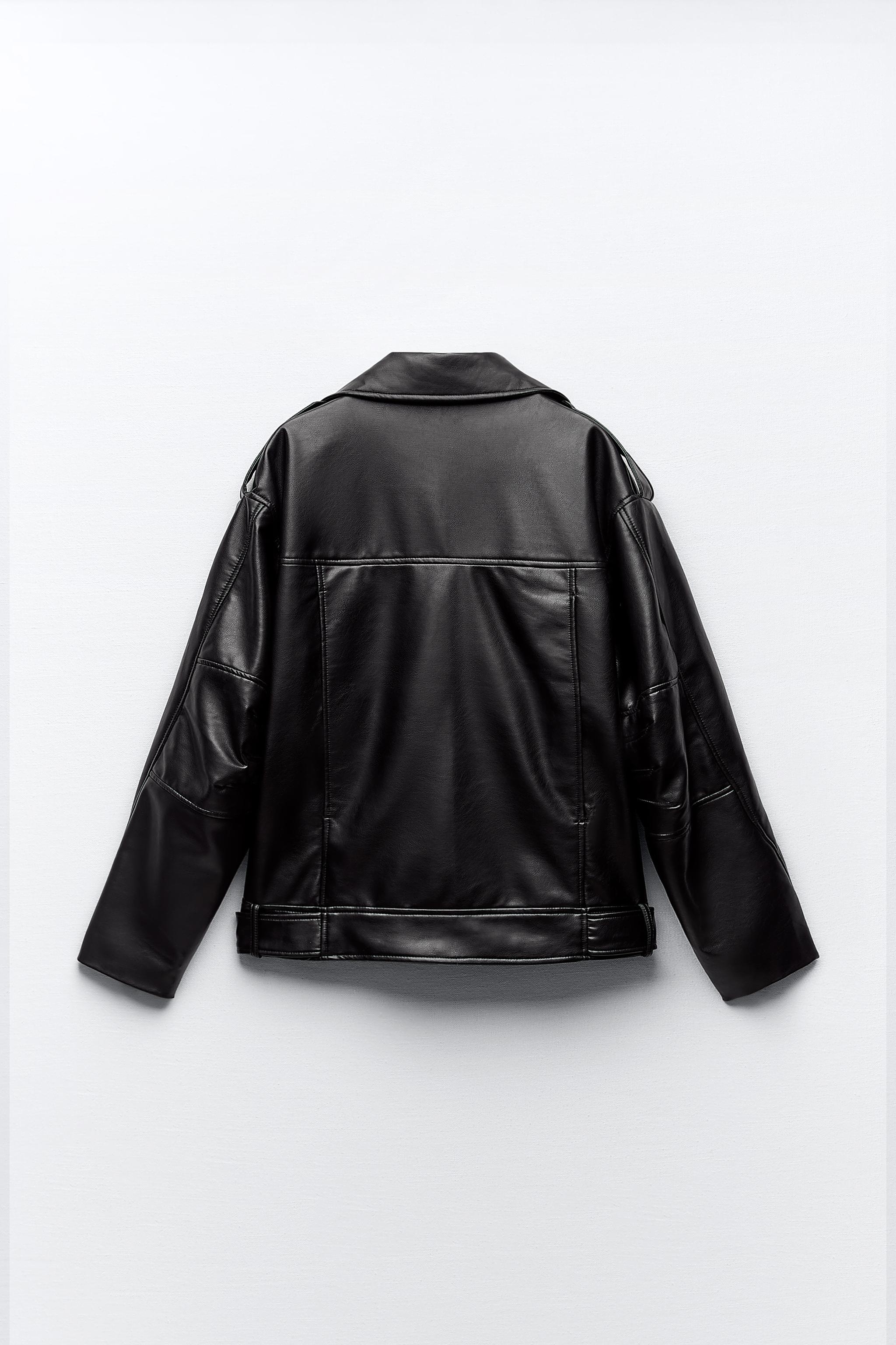 Leather biker 2024 jacket zara