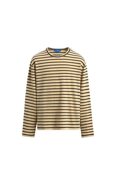 تيشيرت جاكار مخطط Aaron Levine x ZARA - أصفر by Zara