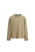 ÇİZGİLİ DÜĞMELİ YAKA T-SHIRT - Görsel 2