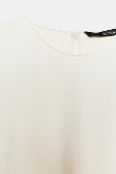 TOP ASYMÉTRIQUE ZW COLLECTION - Écru de Zara - Image 9
