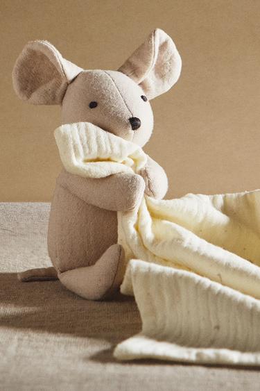 CHILDREN’S MOON AND MOUSE BLANKET - Grey / Beige by Zara - Image 4
