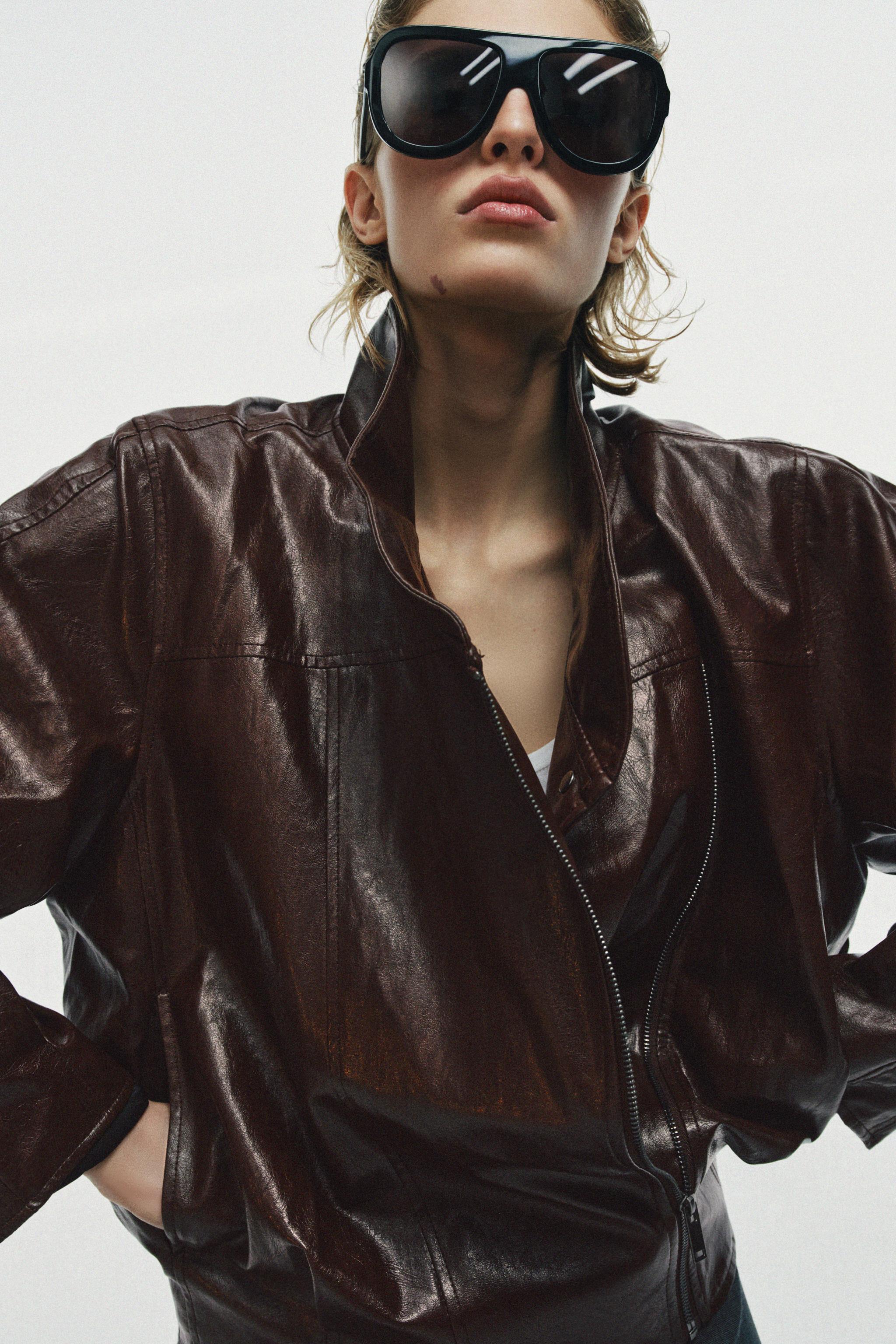 ZW COLLECTION FAUX LEATHER JACKET