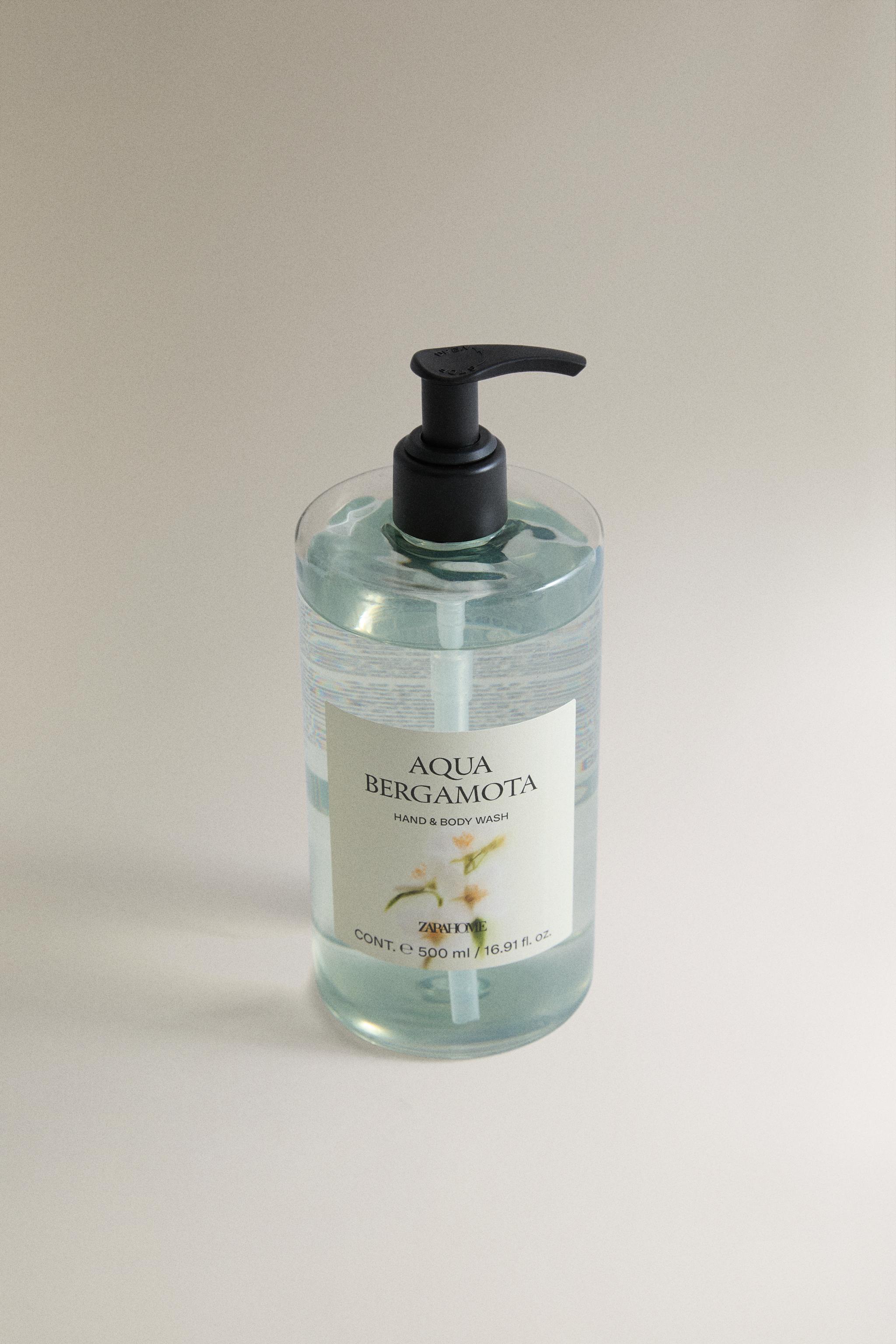 (500 ML) AQUA BERGAMOTA LIQUID HAND AND BODY SOAP — Pastel green