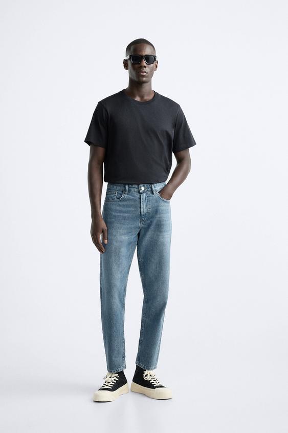 SLIM FIT JEANS - Blue / Green | ZARA United States