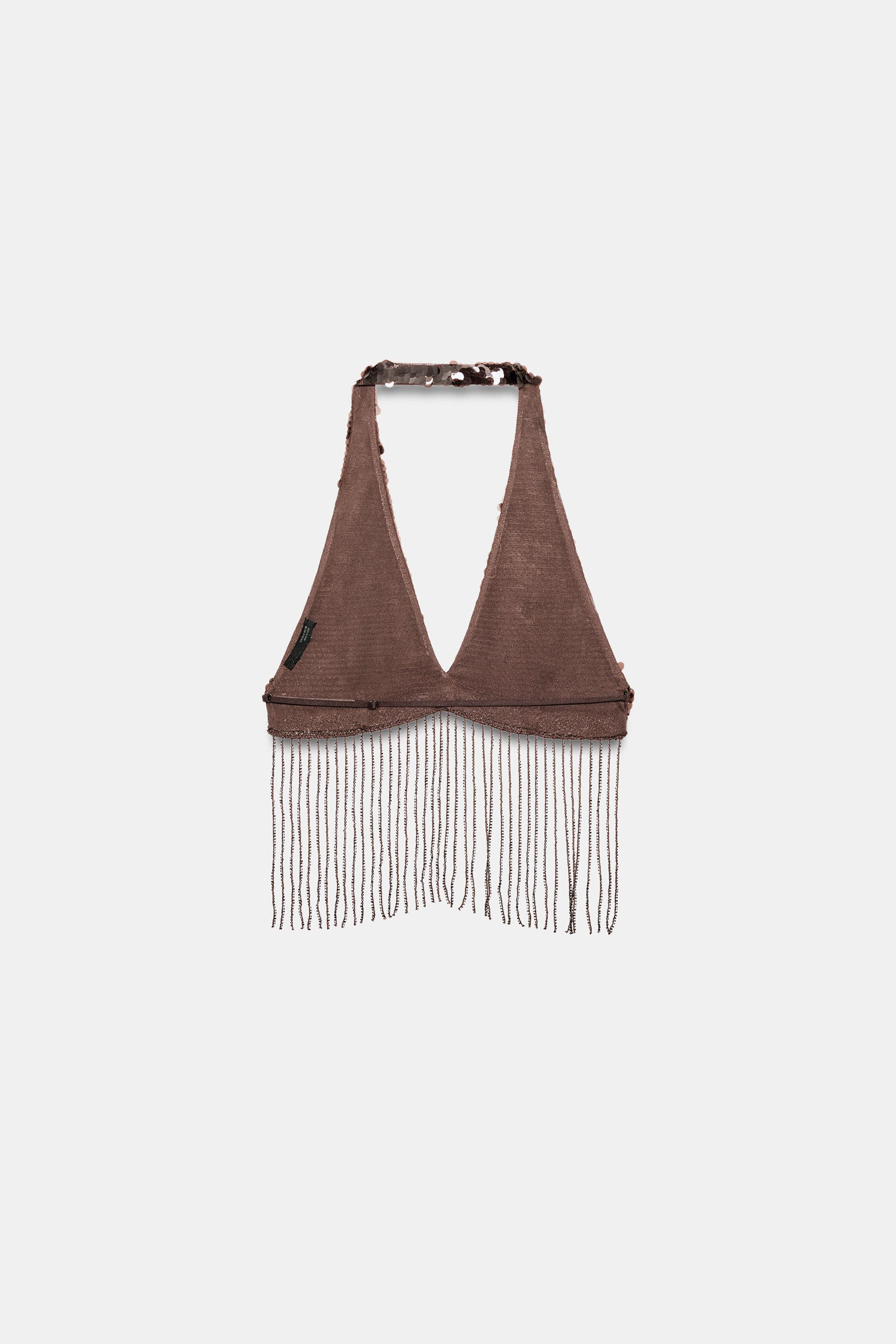 PULLU SAÇAKLI CROP TOP - Görsel 6