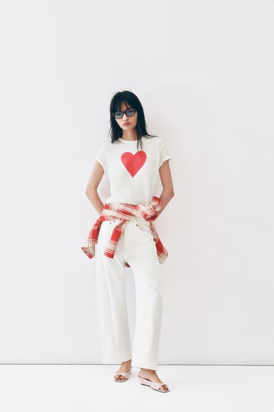 ZW COLLECTION MID-RISE RELAXED ANKLE JEANS - White de Zara - Imagen 0