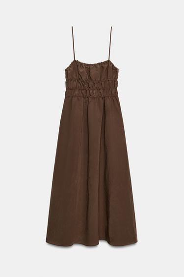 STRAPPY MIDI DRESS - Brown by Zara - Image 0