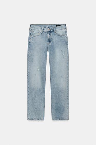 ZW COLLECTION RELAXED STRAIGHT LOW-RISE JEANS - Blue by Zara - Image 8