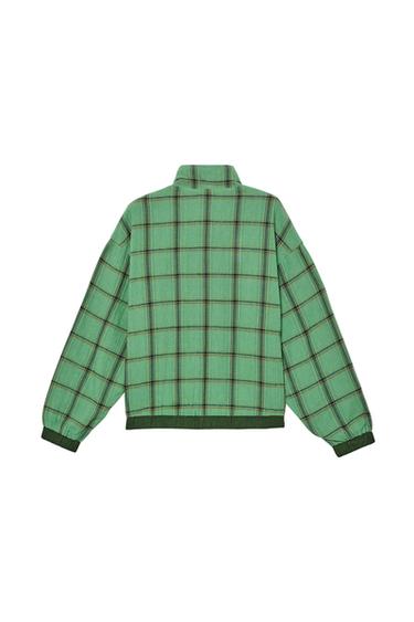 RELAXED FIT CHECK JACKET - Green by Zara - Image 3