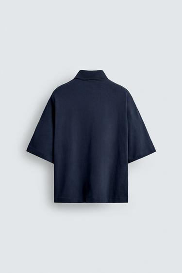 RETRO FOOTBALL PRINT POLO SHIRT - Navy blue by Zara - Image 7
