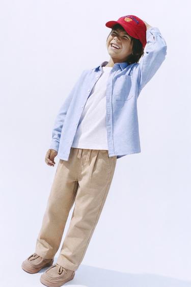 Zara JOGGER CHINO TROUSERS - Beige