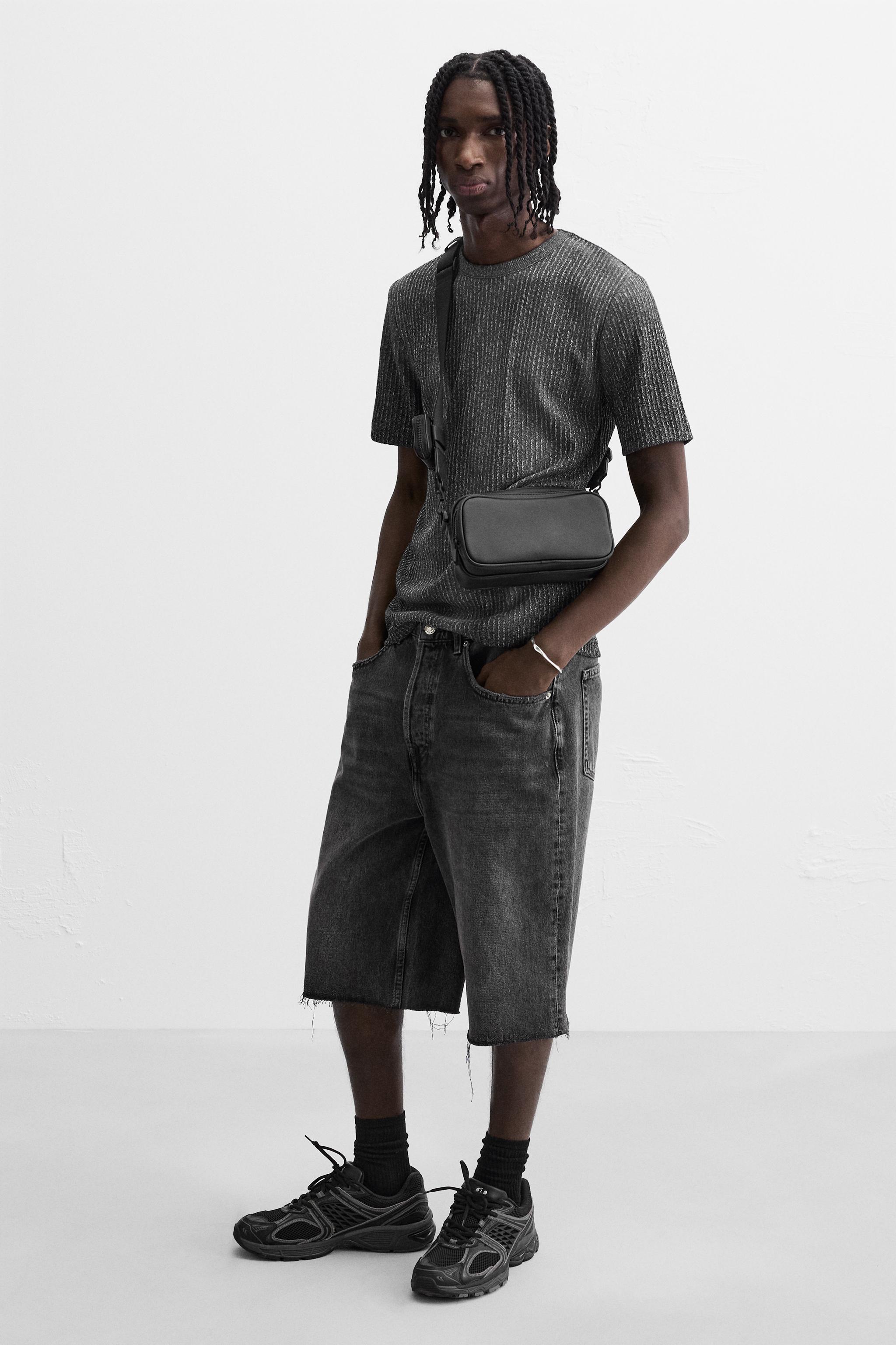 TEXTURED CROSSBODY BAG WITH PURSE - Black | ZARA Australia
