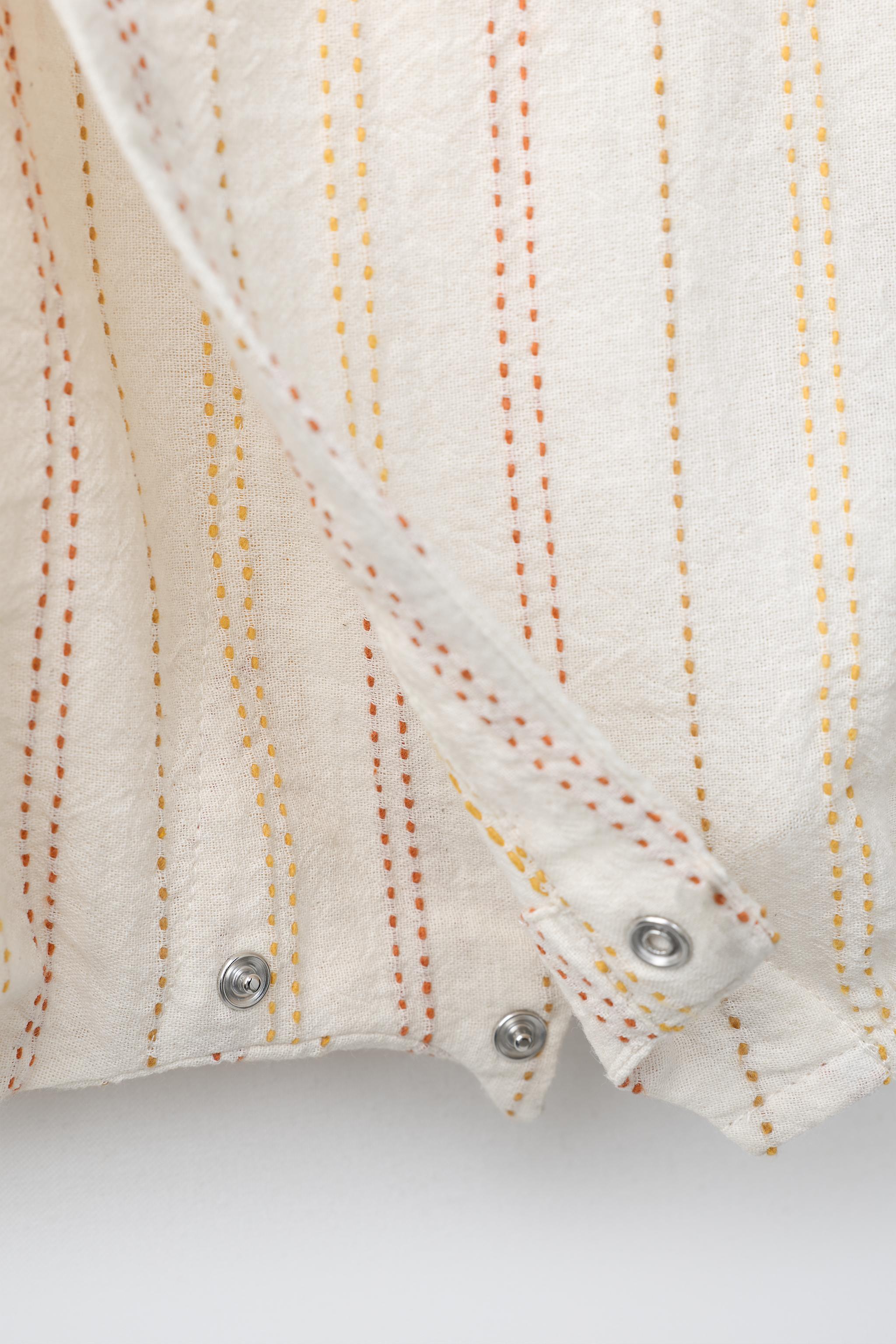 CONTRAST TOPSTITCHING KIMONO ROMPER