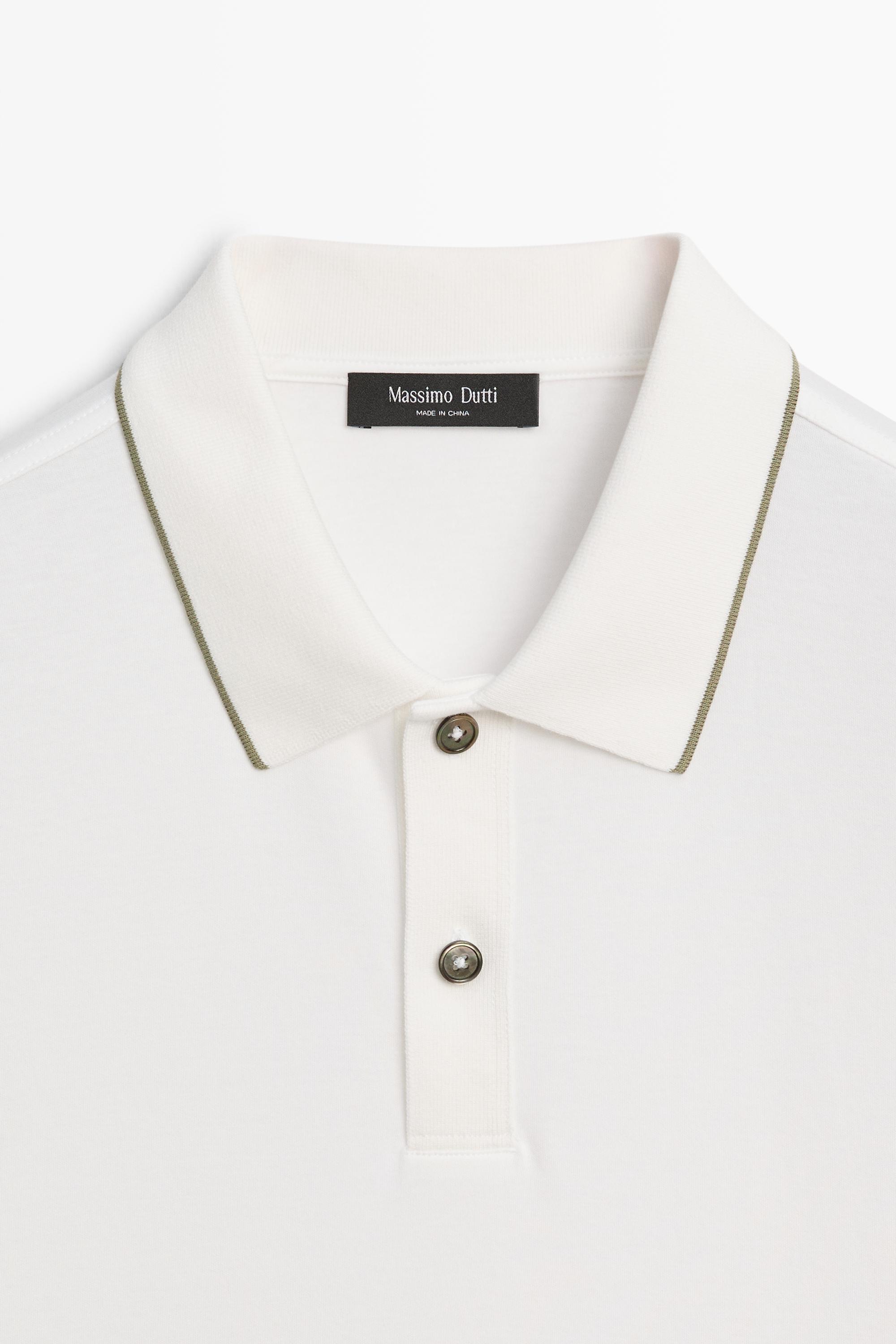 Short sleeve polo shirt with contrast detail