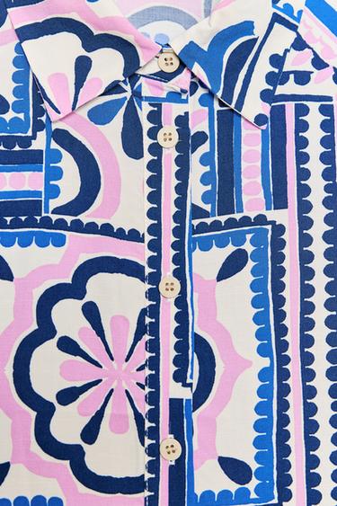 PRINTED SHORT SHIRT - Multicoloured by Zara - Image 6